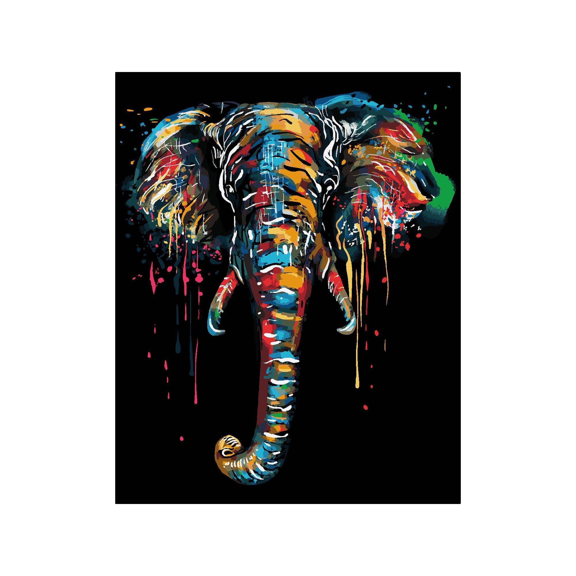 Figured'Art Peinture par numéros Eléphants 