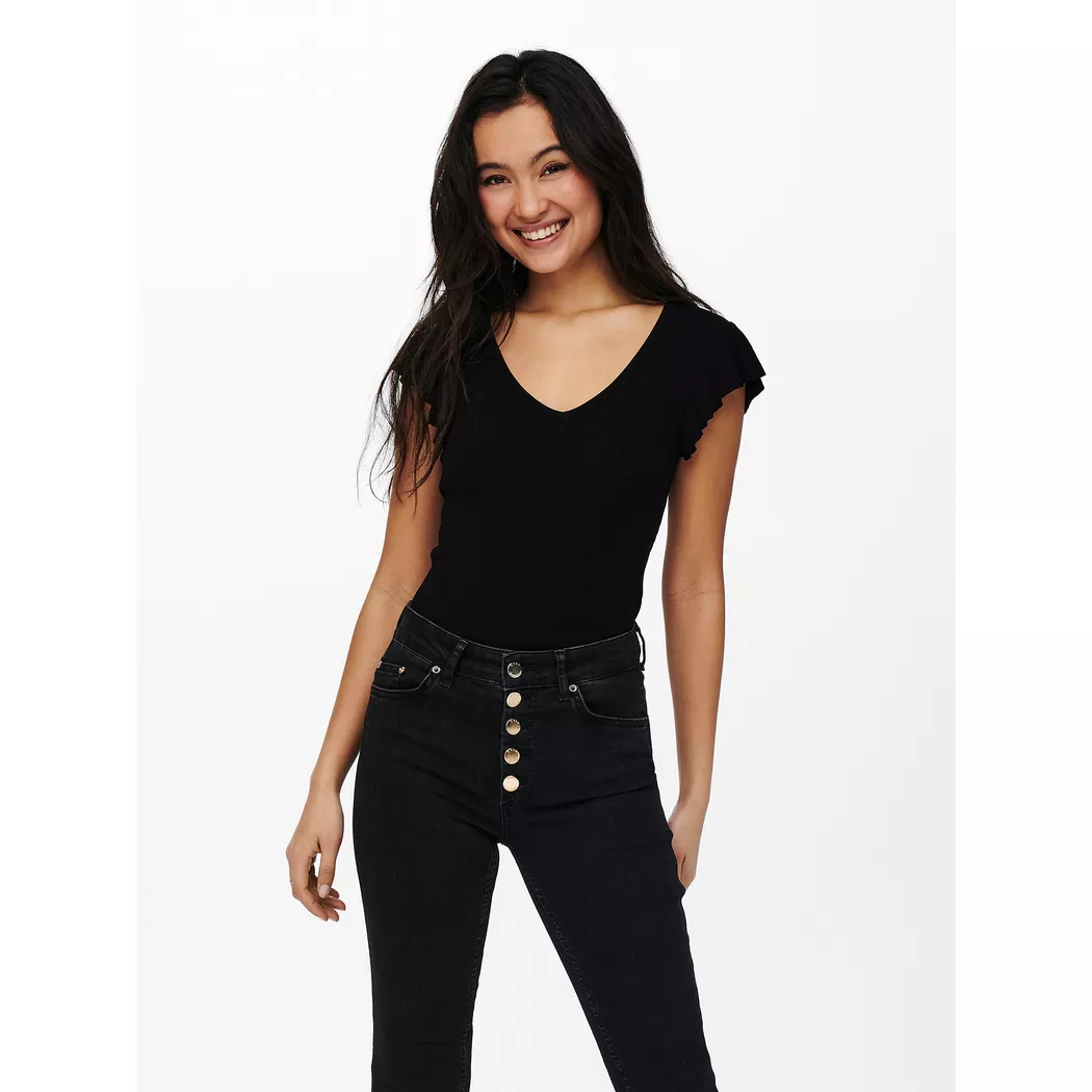 Only - T-Shirt, für Damen, Black, Größe L