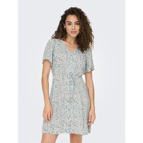 ONLY Abito Mini Floreale Maniche Corte  