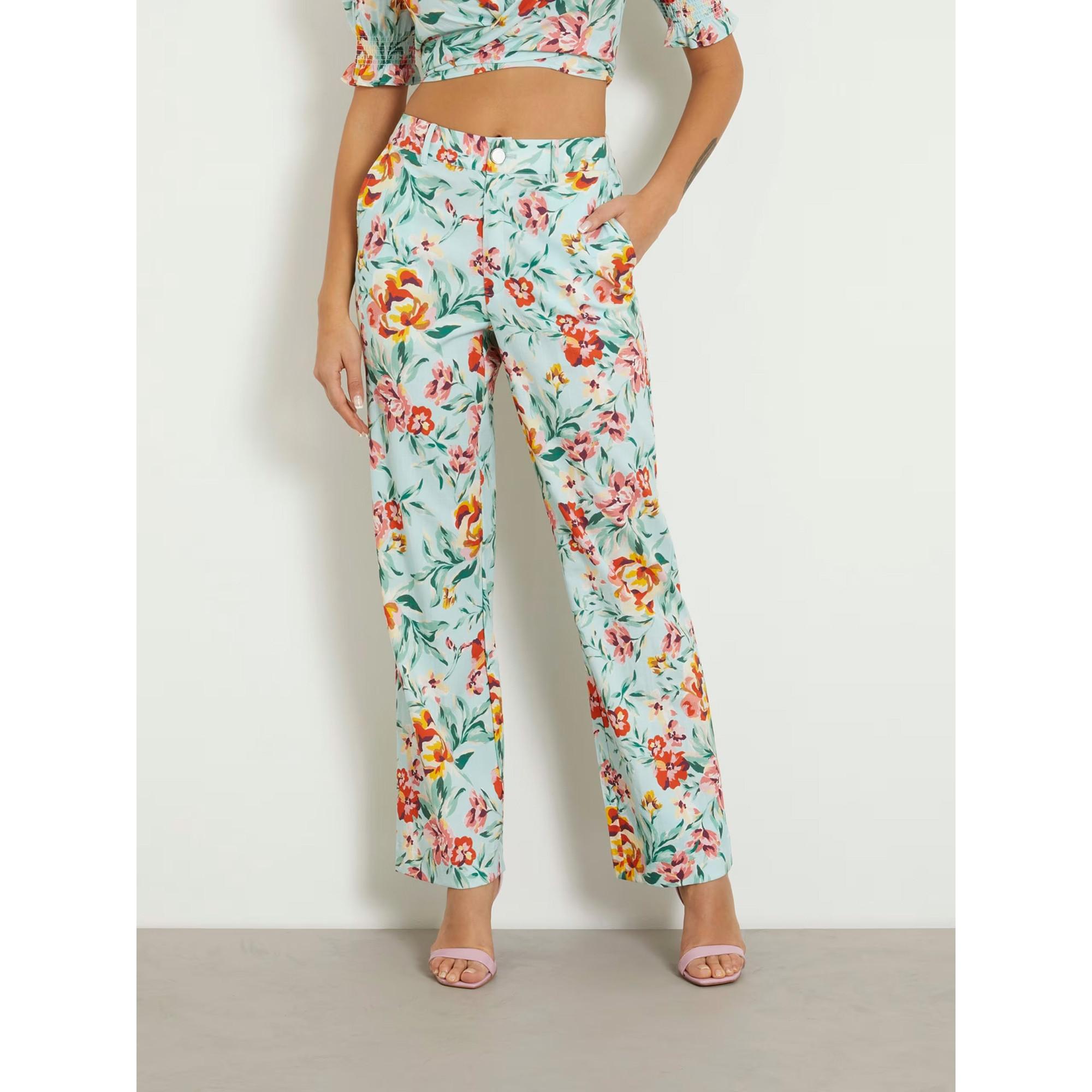 Image of Lange Hose, Loose Fit Damen Multicolor M