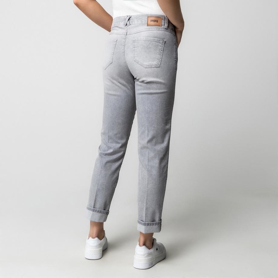 ANGELS Darleen Straight Leg Mid Waist Jeans  