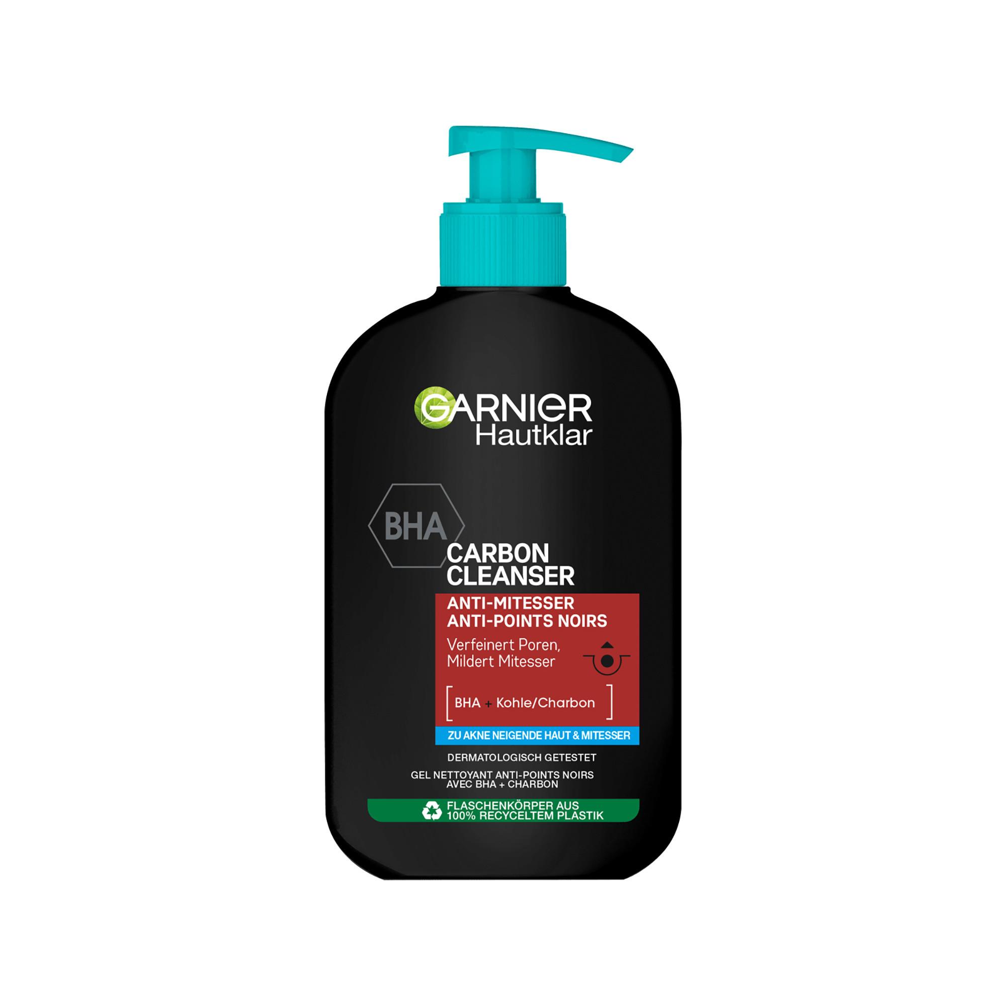 GARNIER  Gel detergente al carbone BHA per i punti neri 