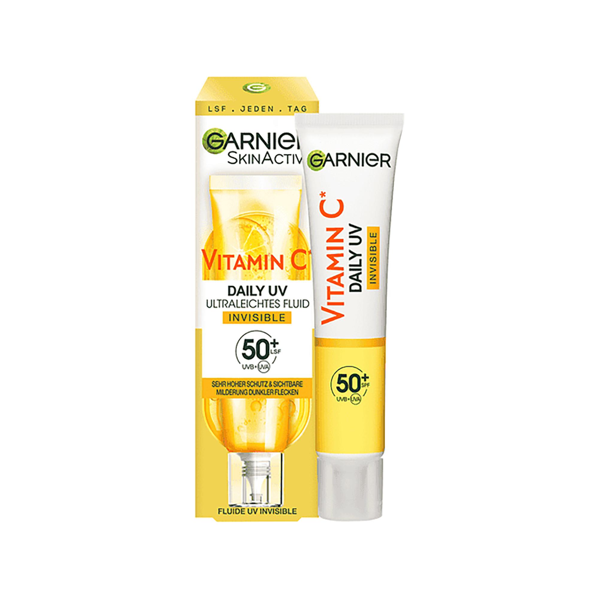 GARNIER  SkinActive Vitamina C SPF50+ Fluido solare quotidiano invisibile 