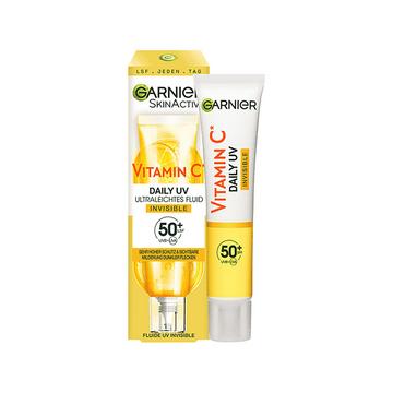 SkinActive Vitamin C Tägliches Sonnenfluid Invisible mit LSF 50+