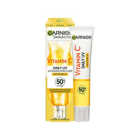 GARNIER  SkinActive Vitamin C Tägliches Sonnenfluid Invisible mit LSF 50+ 