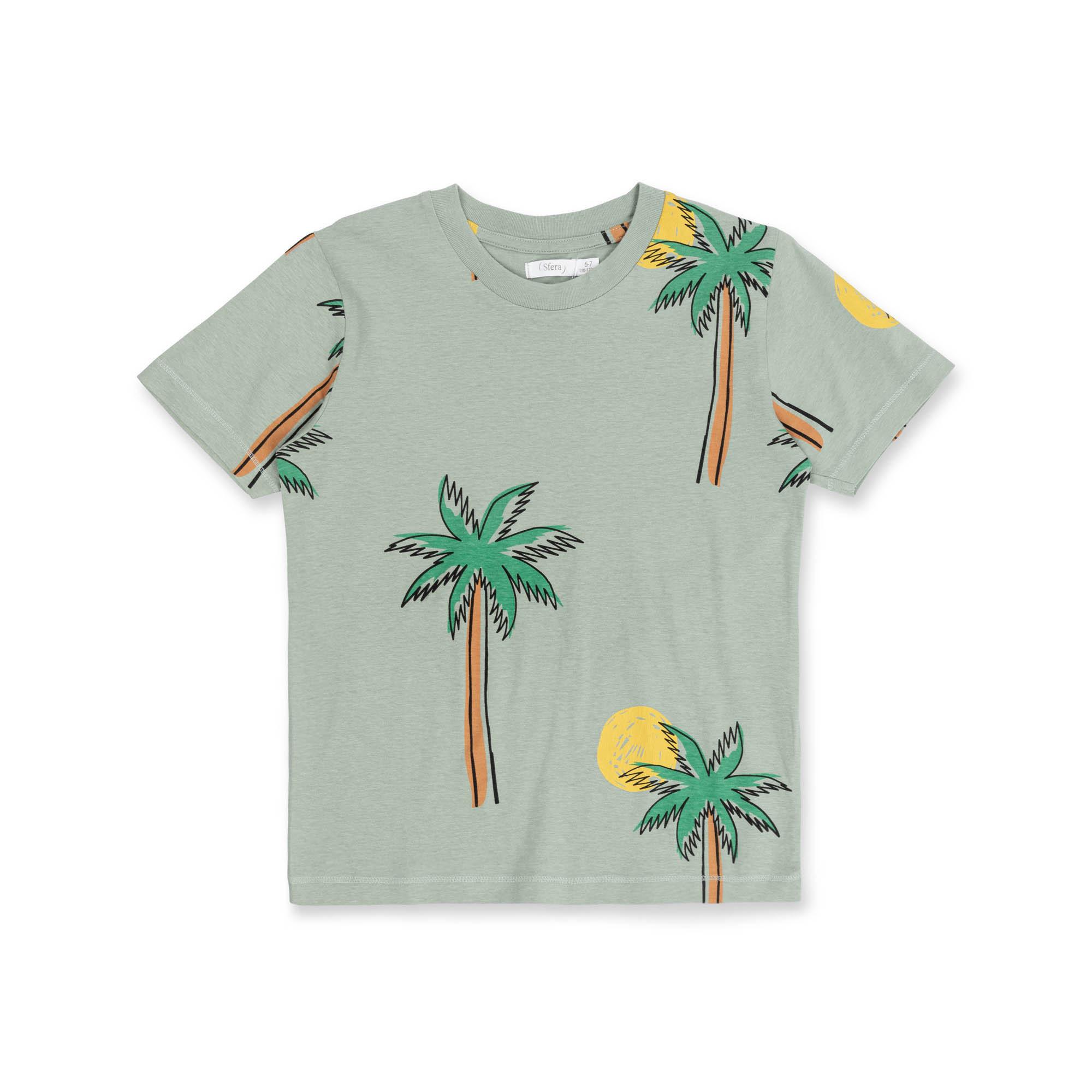 Image of T-shirt, Kurzarm Jungen Khaki 104-110