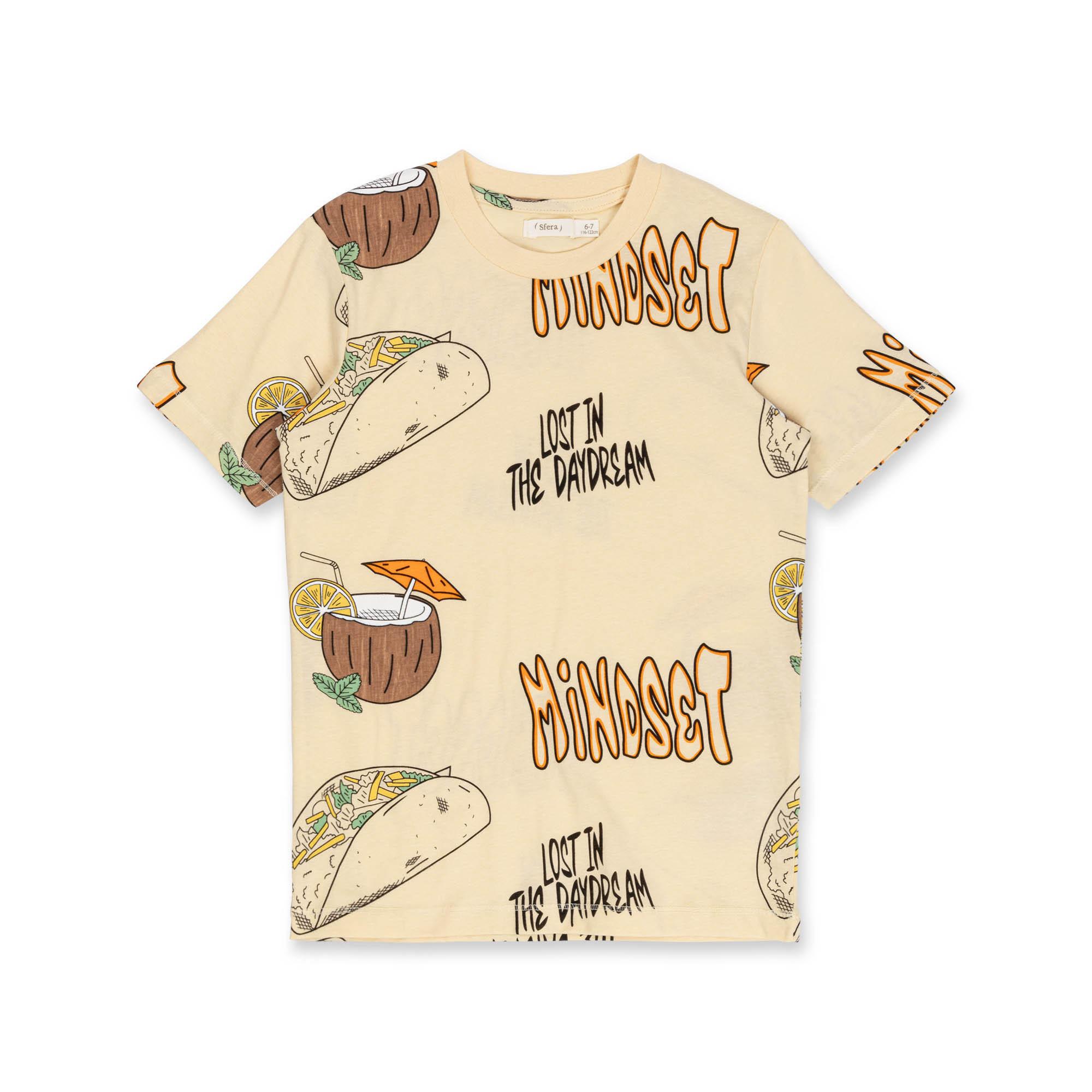 Image of T-shirt, Kurzarm Jungen Gelb 104-110