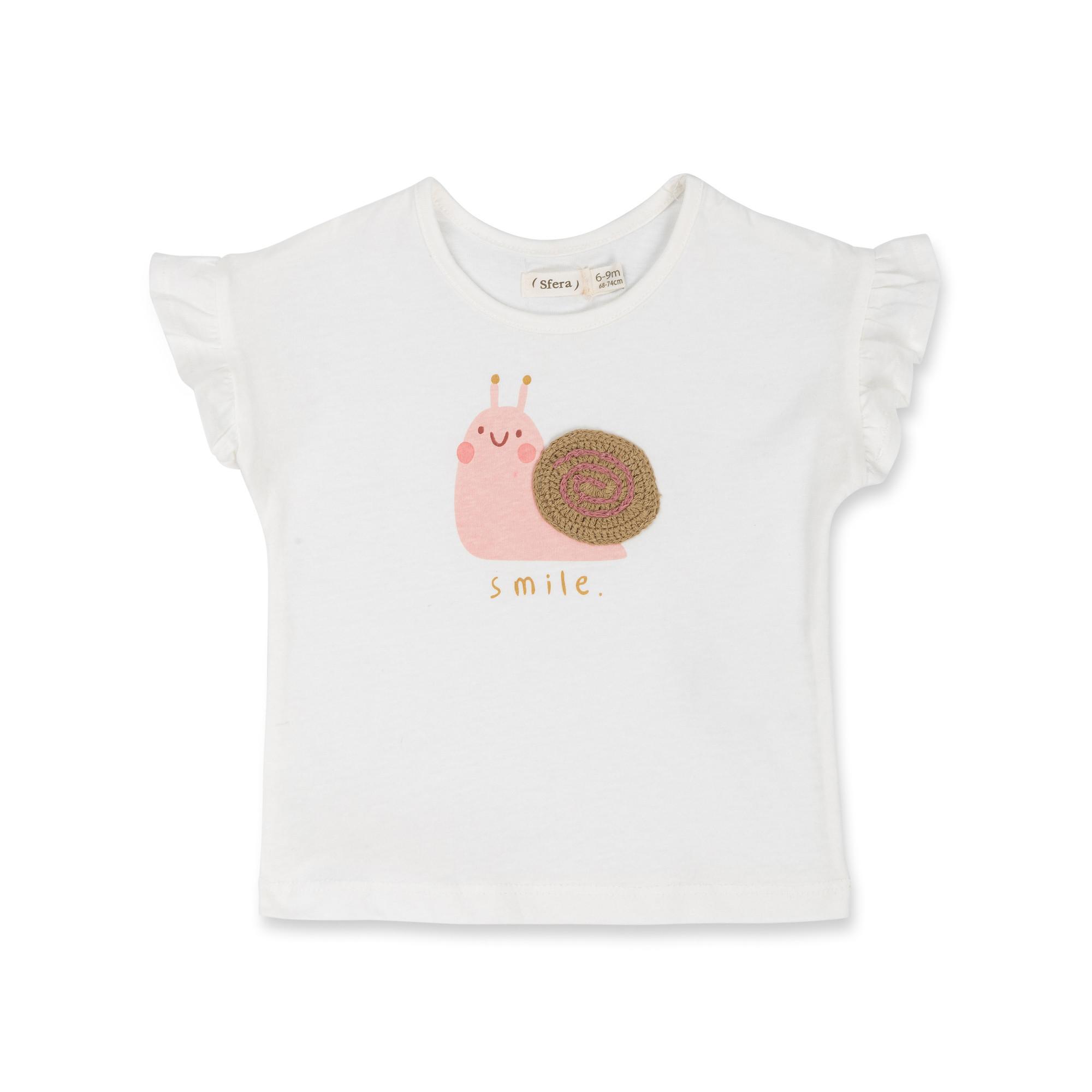 Image of T-shirt, Kurzarm Unisex Weiss 68-74