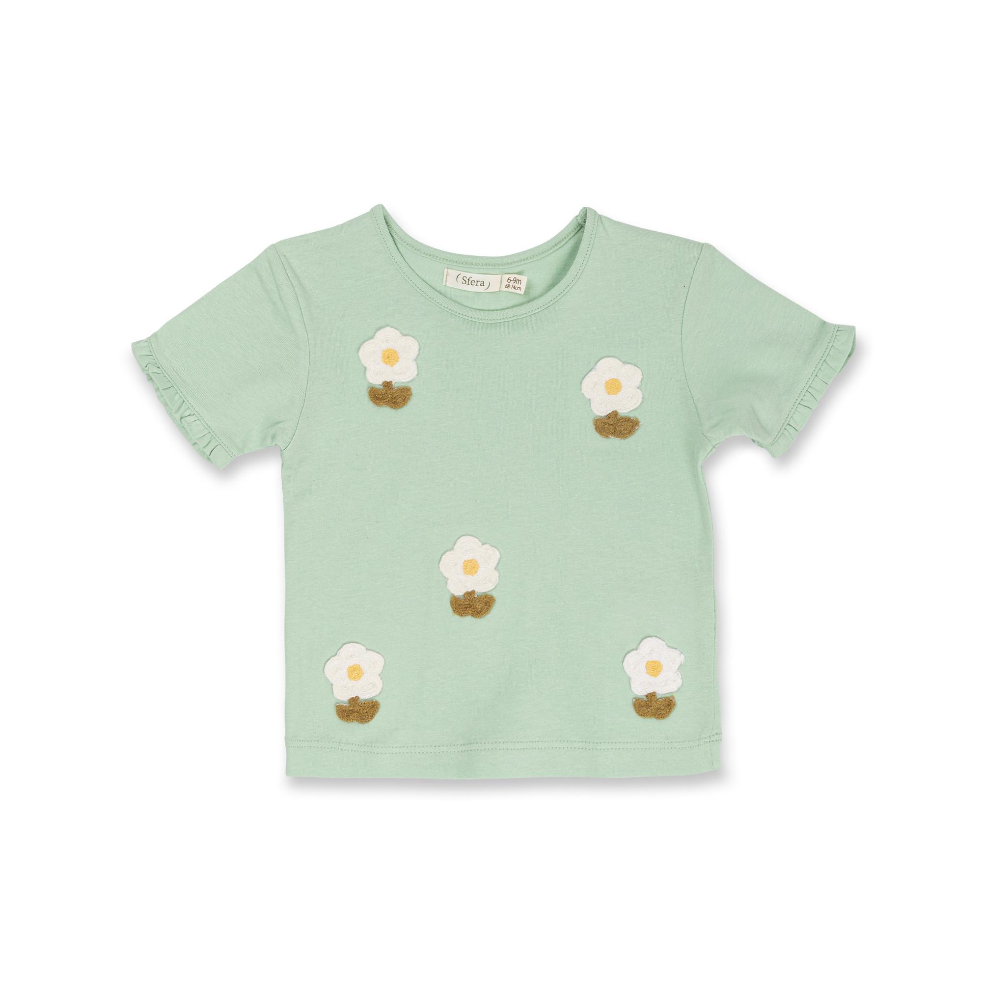 Image of T-shirt, Kurzarm Unisex Hellgrün 68-74