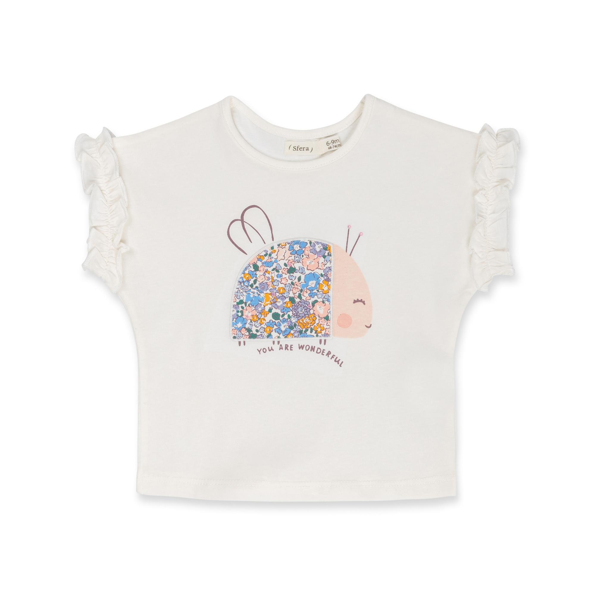 Image of T-shirt, Kurzarm Unisex Weiss 74-80