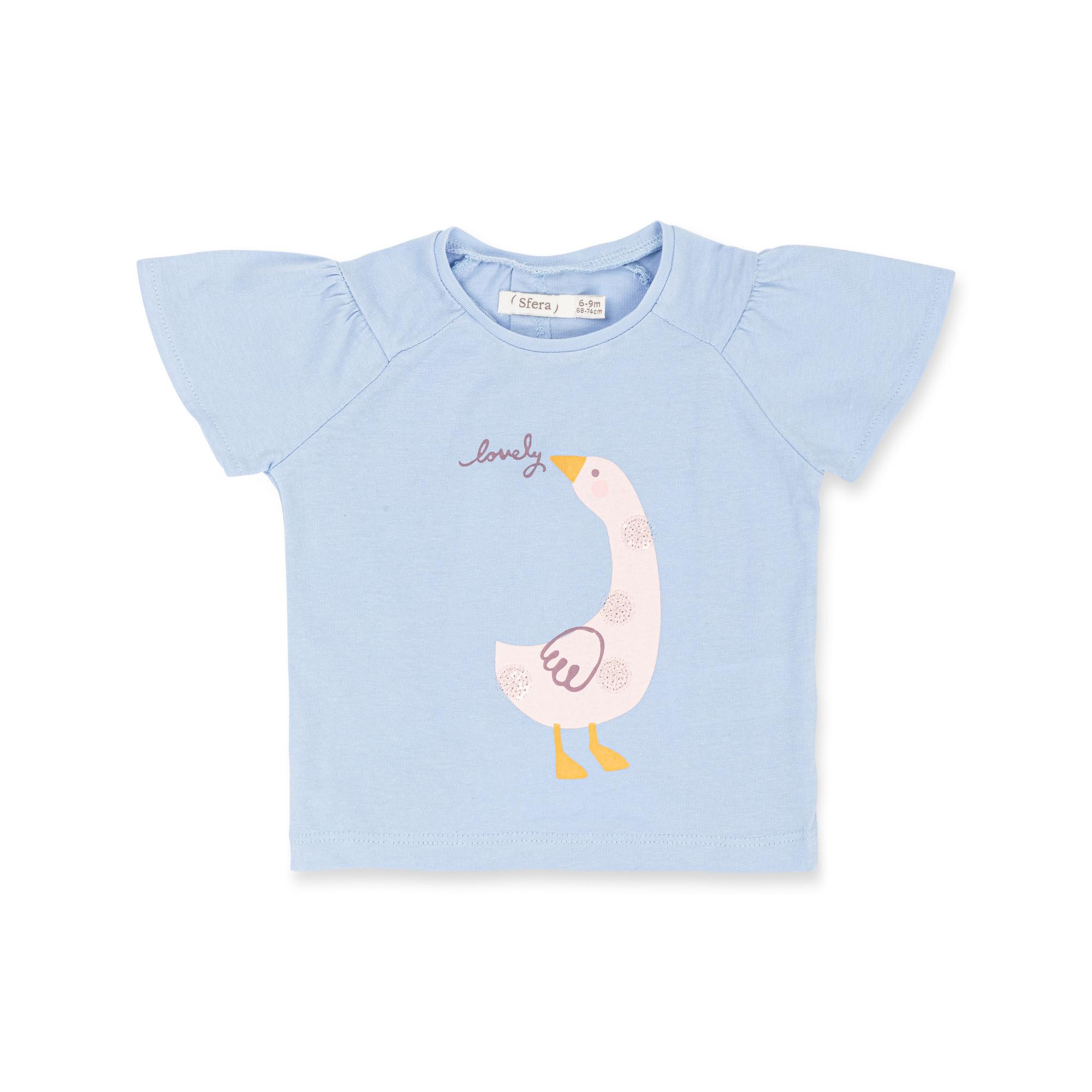 Image of T-shirt, Kurzarm Unisex Hellblau 68-74