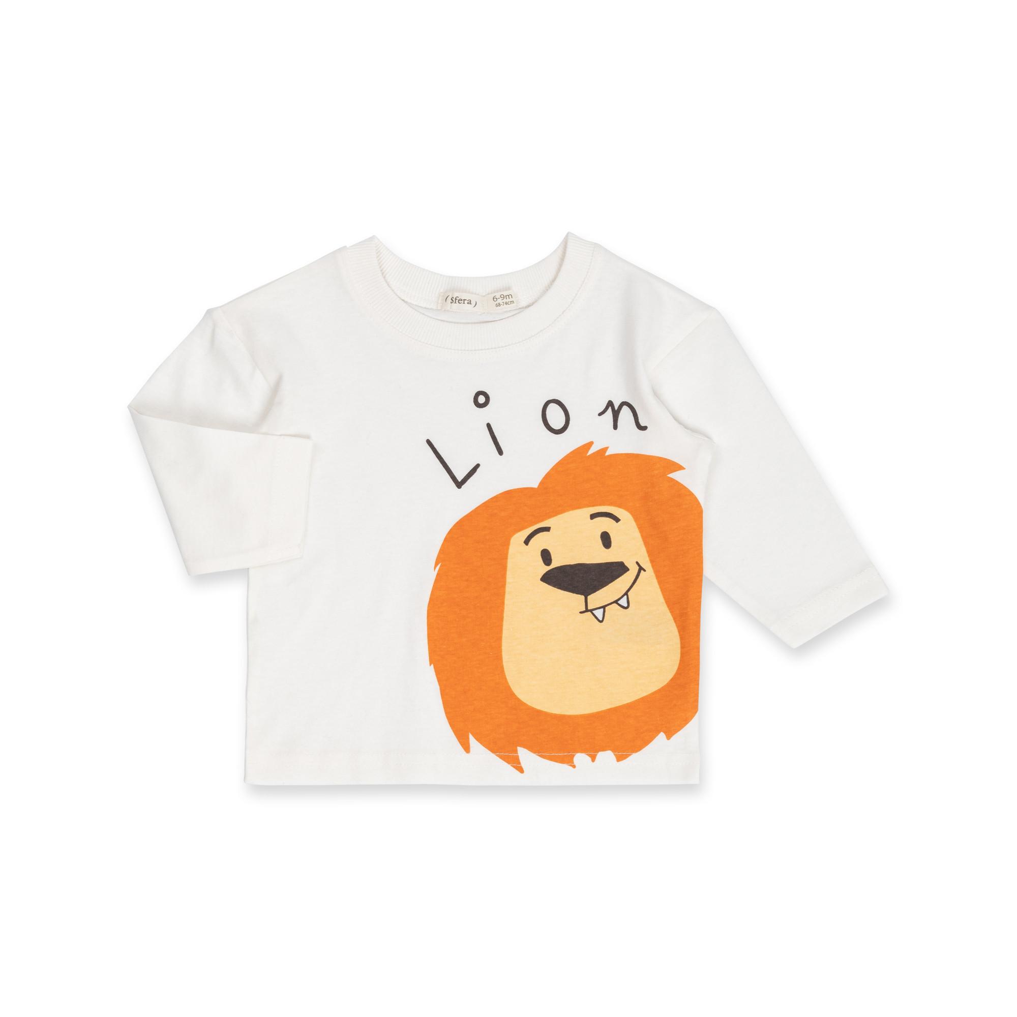 Image of T-shirt, Langarm Unisex Creme 74-80