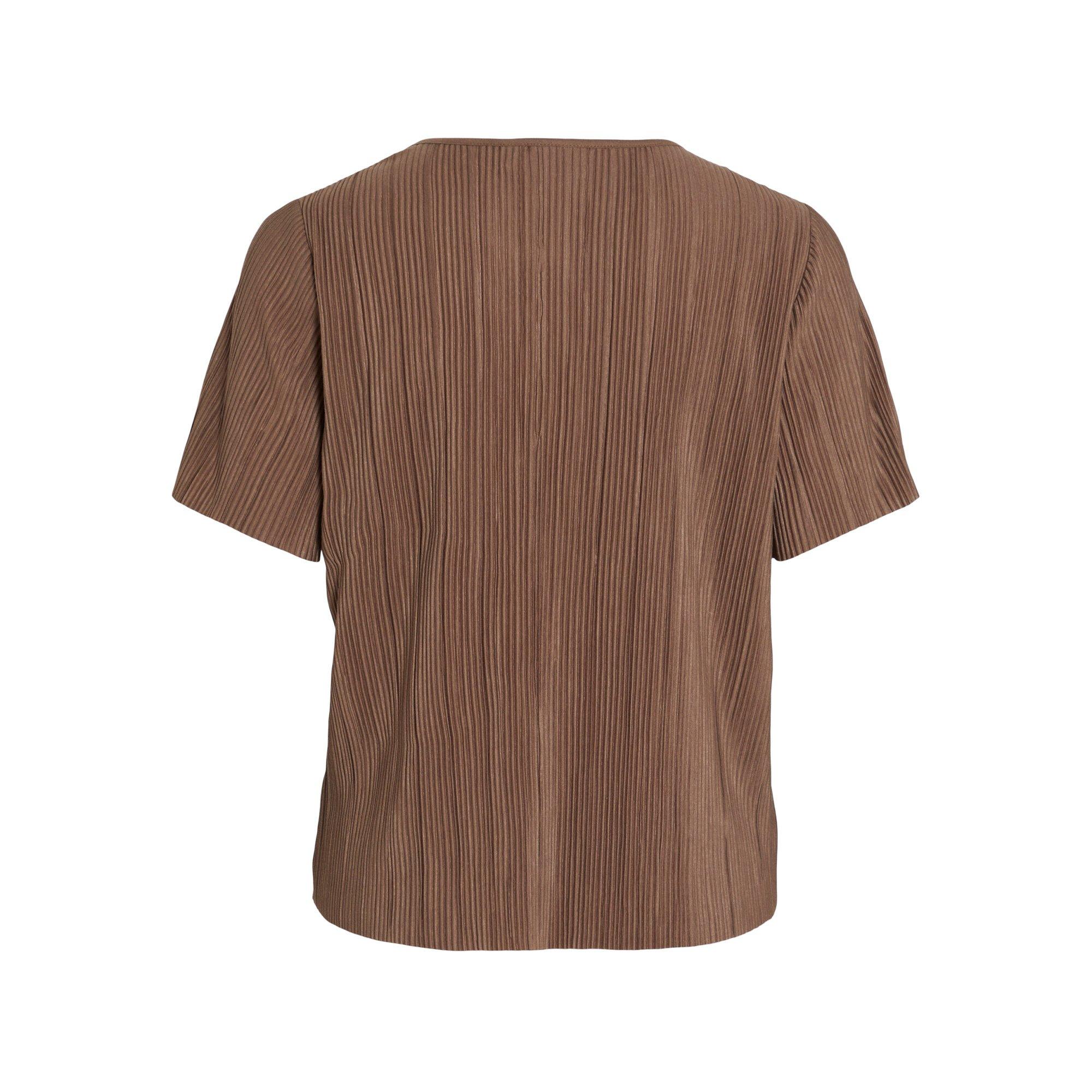 VILA T-Shirt Manches Courtes Coupe Droite  