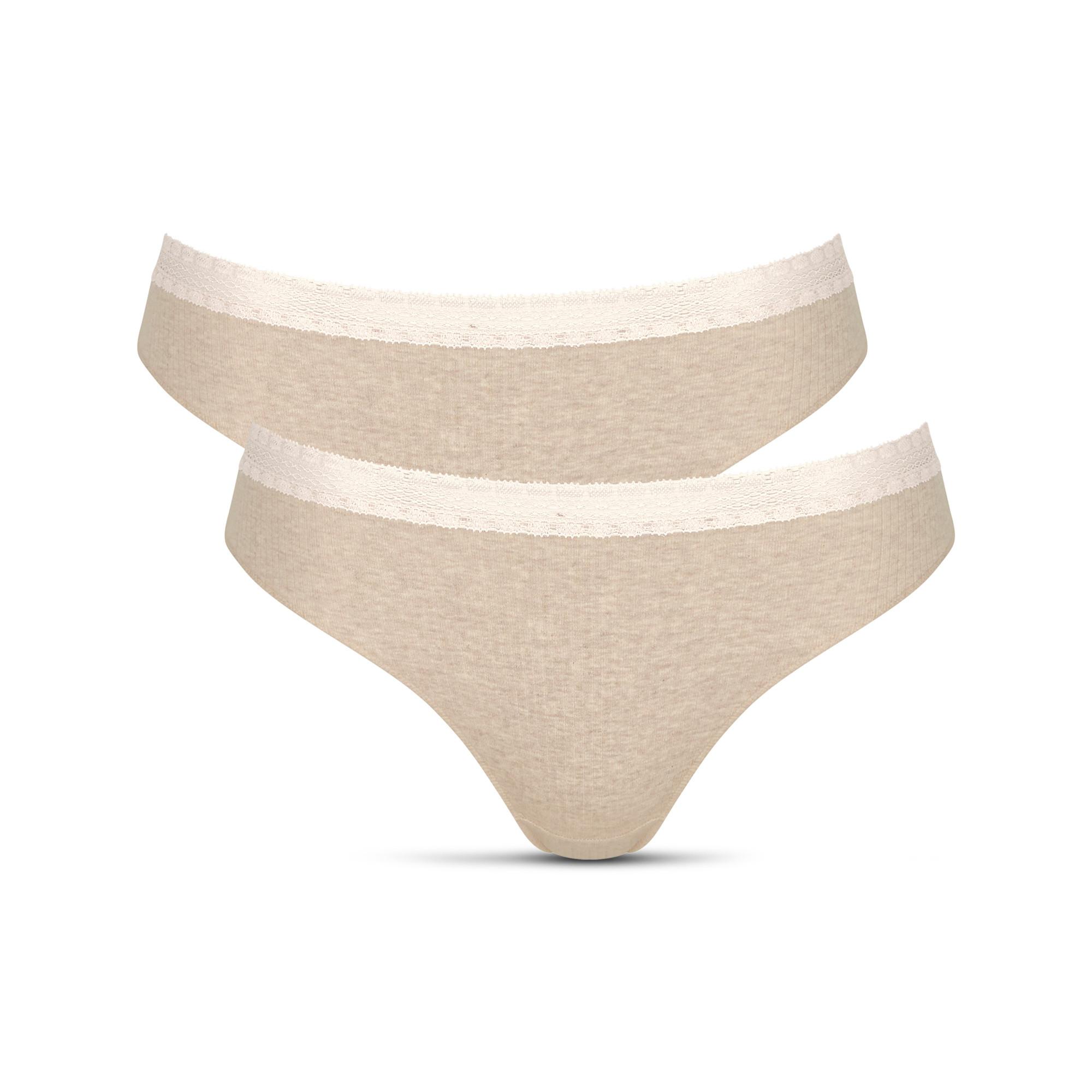 Image of Duopack, Slips Damen Grau Melange S