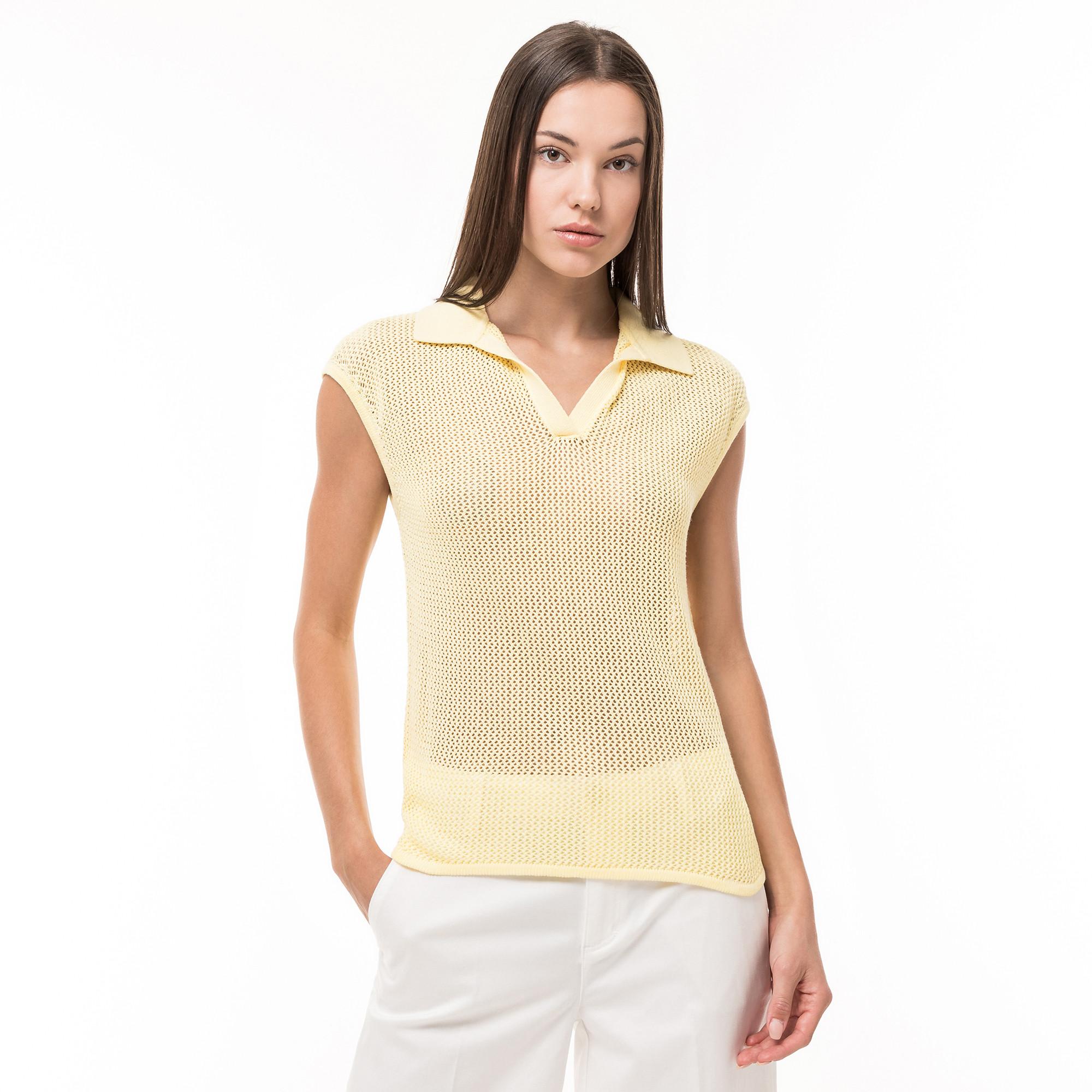 Image of Strickgilet Damen Gelb L