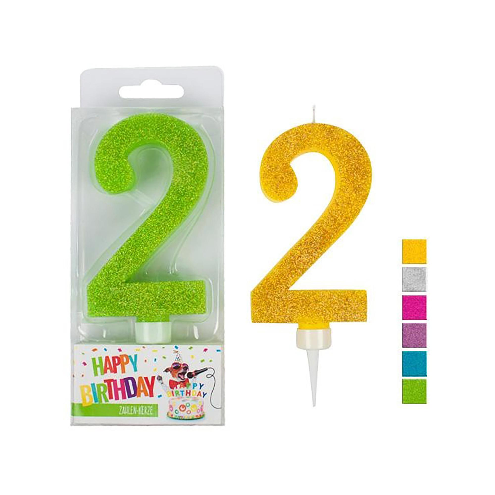 Trendhaus  Birthday bougie 9.5cm, assortiment aléatoire 