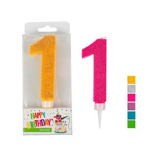 Trendhaus  Birthday bougie 9.5cm, assortiment aléatoire 