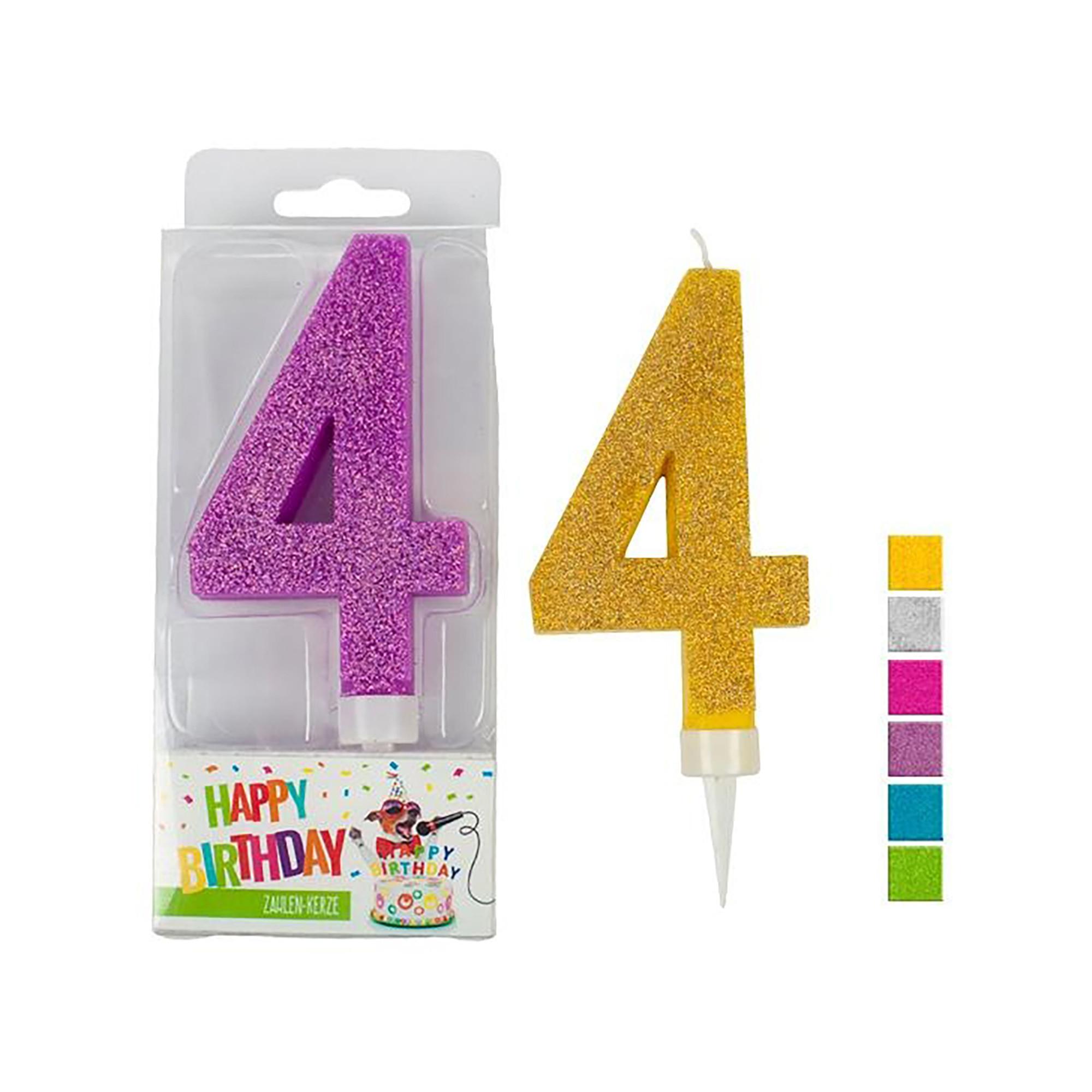 Trendhaus  Birthday bougie 9.5cm, assortiment aléatoire 