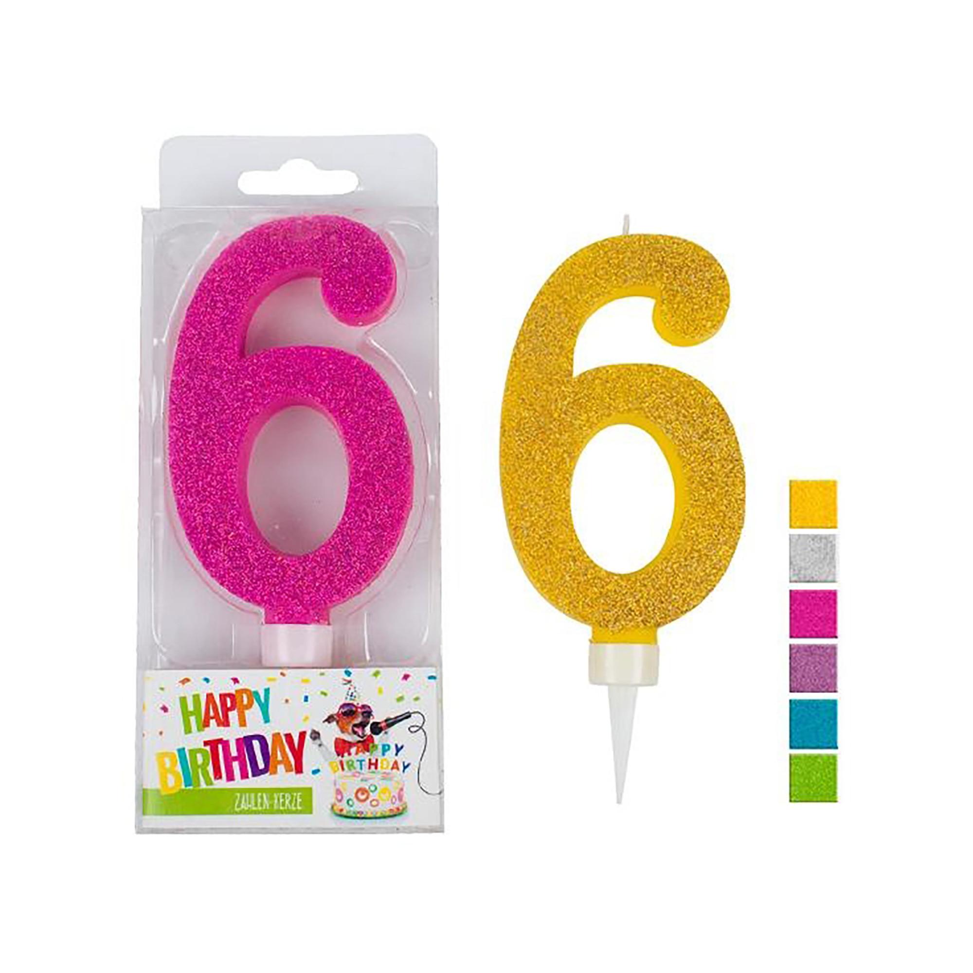 Trendhaus  Birthday bougie 9.5cm, assortiment aléatoire 