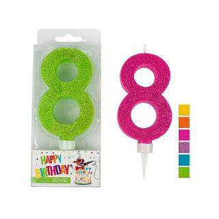 Trendhaus  Birthday bougie 9.5cm, assortiment aléatoire 