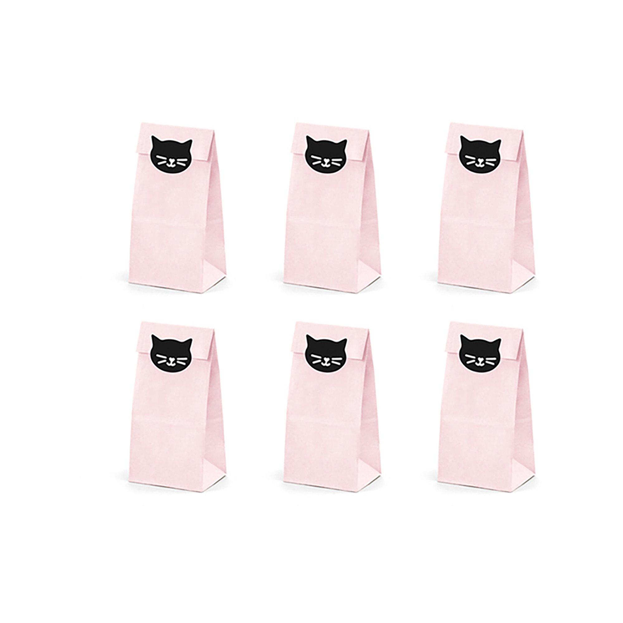 PartyDeco  6 Sachets chat rose 