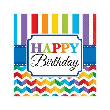 16 serviettes Birthday