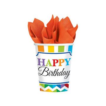 8 Tazze Happy Birthday