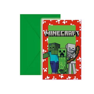 Procos  6 biglietti d'invito Minecraft 