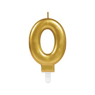 amscan  Zahlenkerze "0" 7 gold 