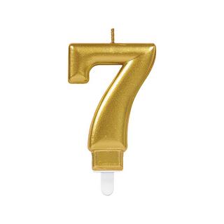 amscan  Zahlenkerze "0" 7 gold 