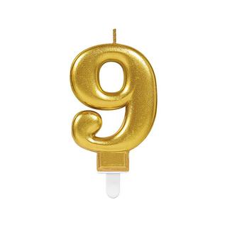 amscan  Zahlenkerze "0" 7 gold 