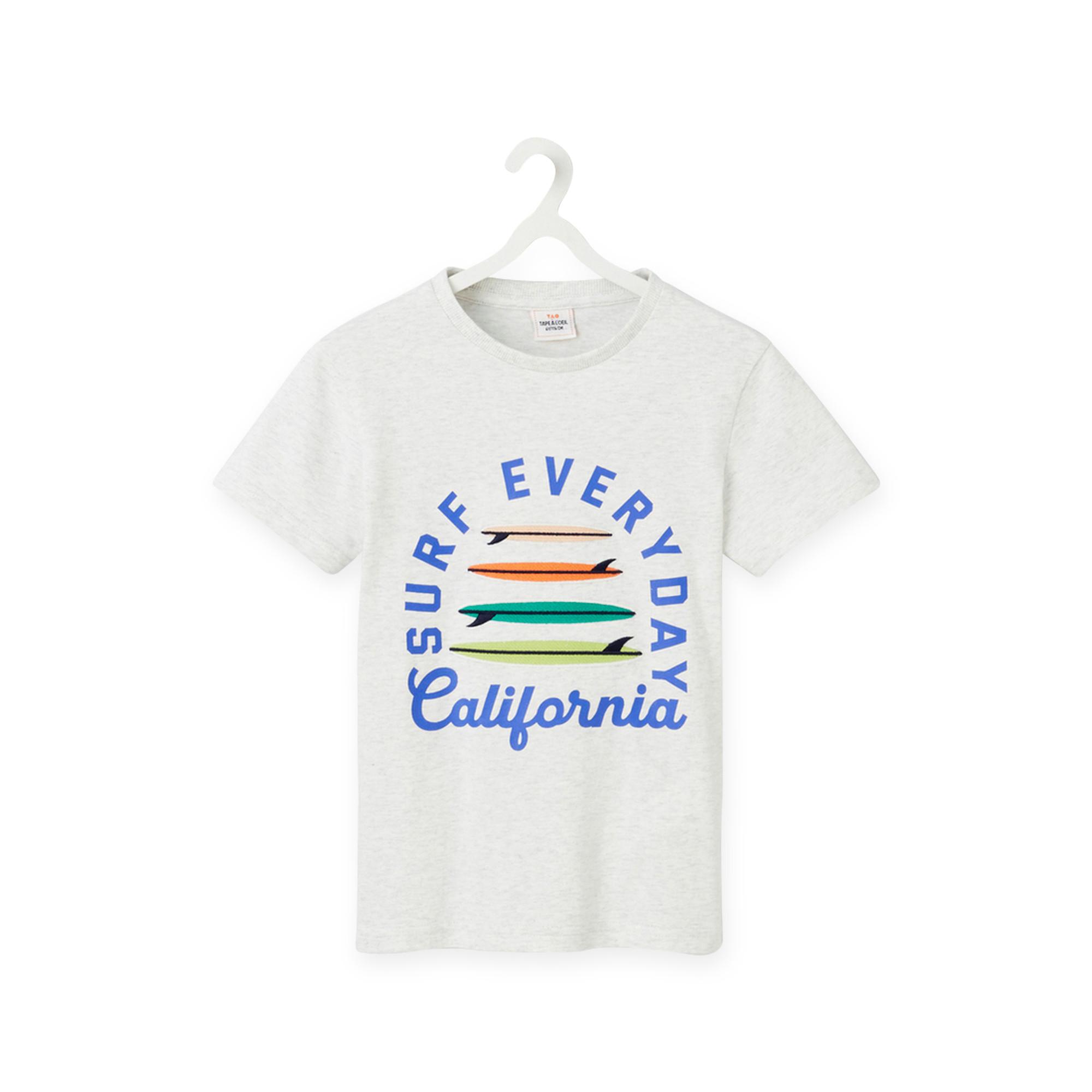 Image of T-shirt, Rundhals, Kurzarm Jungen Ecru 6A