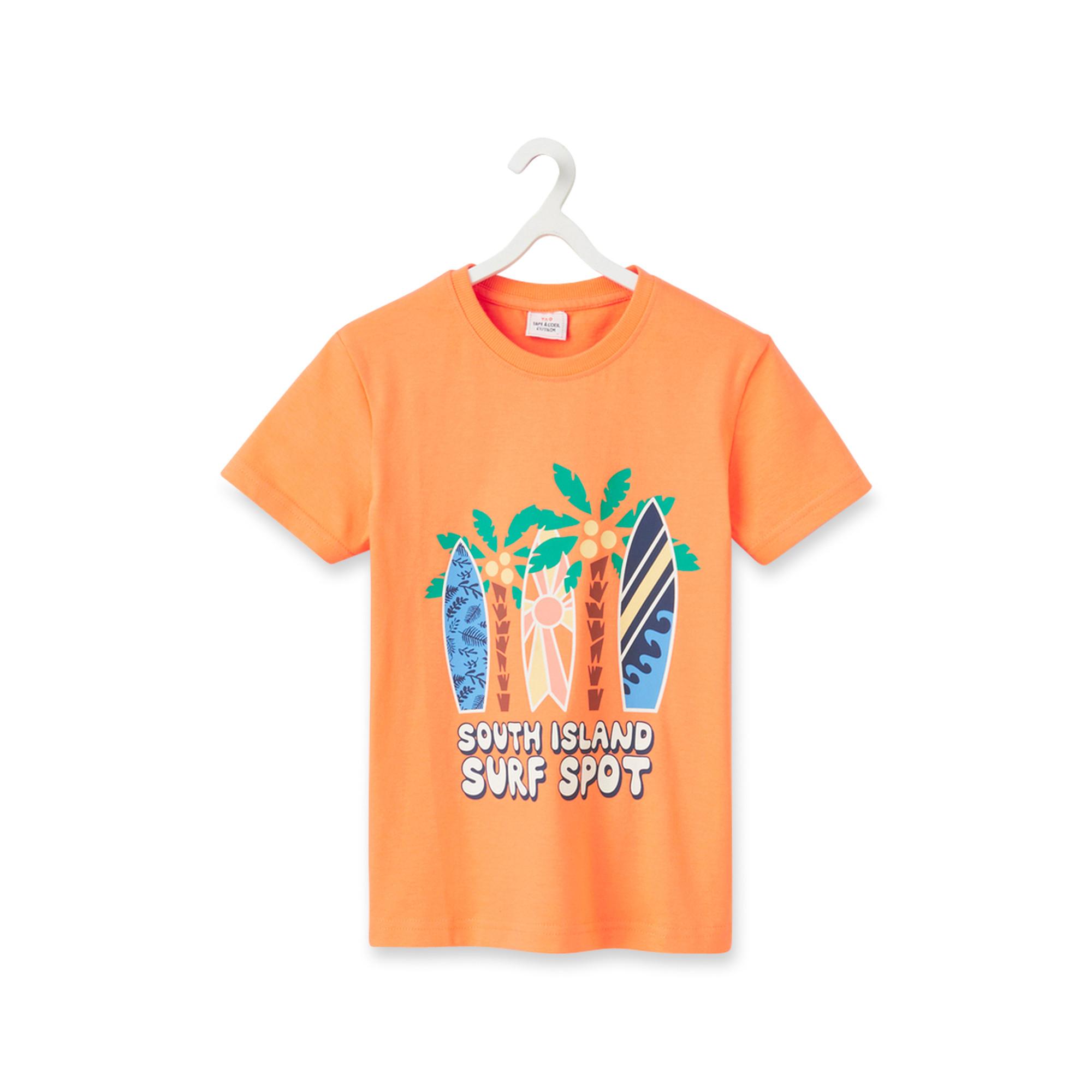 Image of T-shirt, Rundhals, Kurzarm Jungen Orange 4A