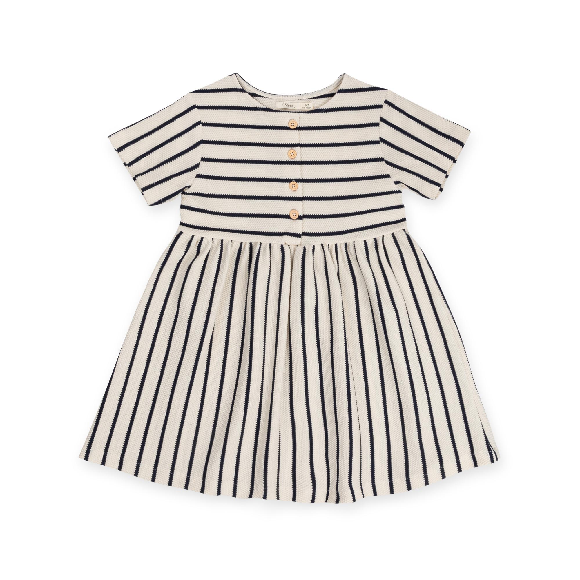 Image of Freizeitkleid, Kurzarm Mädchen Ecru 116-122