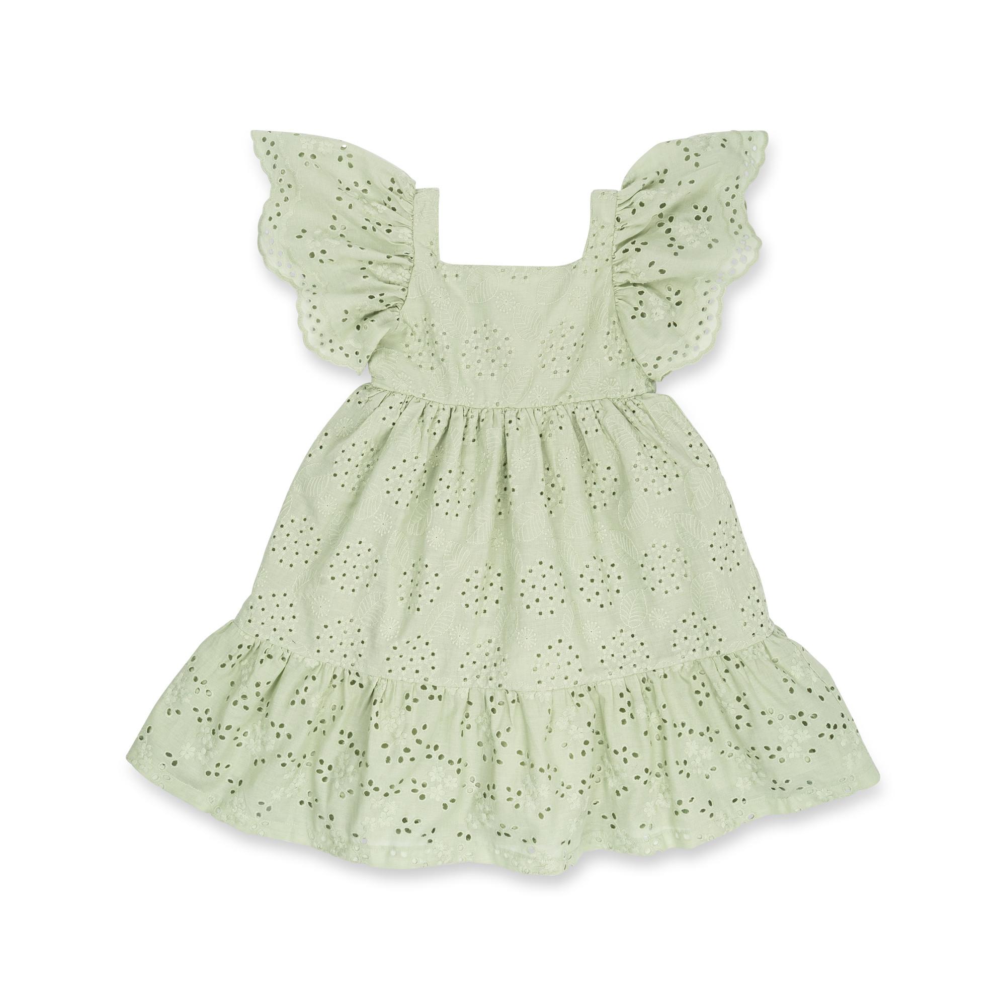 Image of Freizeitkleid, Kurzarm Mädchen Hellgrün 104-110