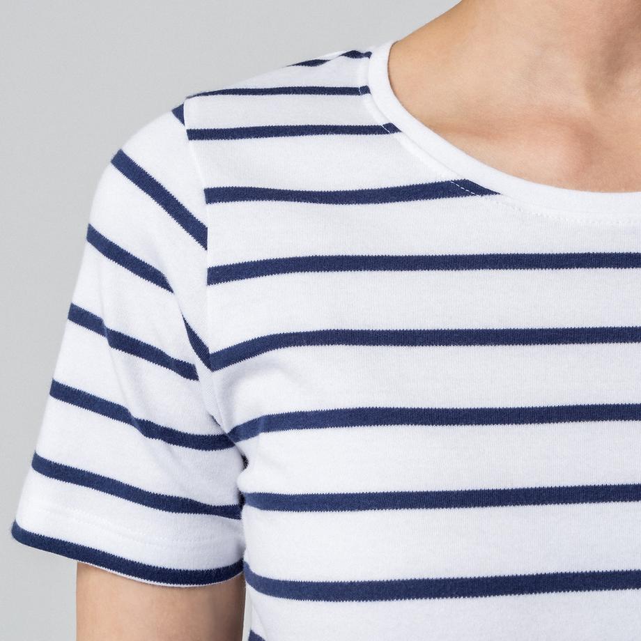 Manor Woman Gestreiftes Rundhals Kurzarm T-Shirt  