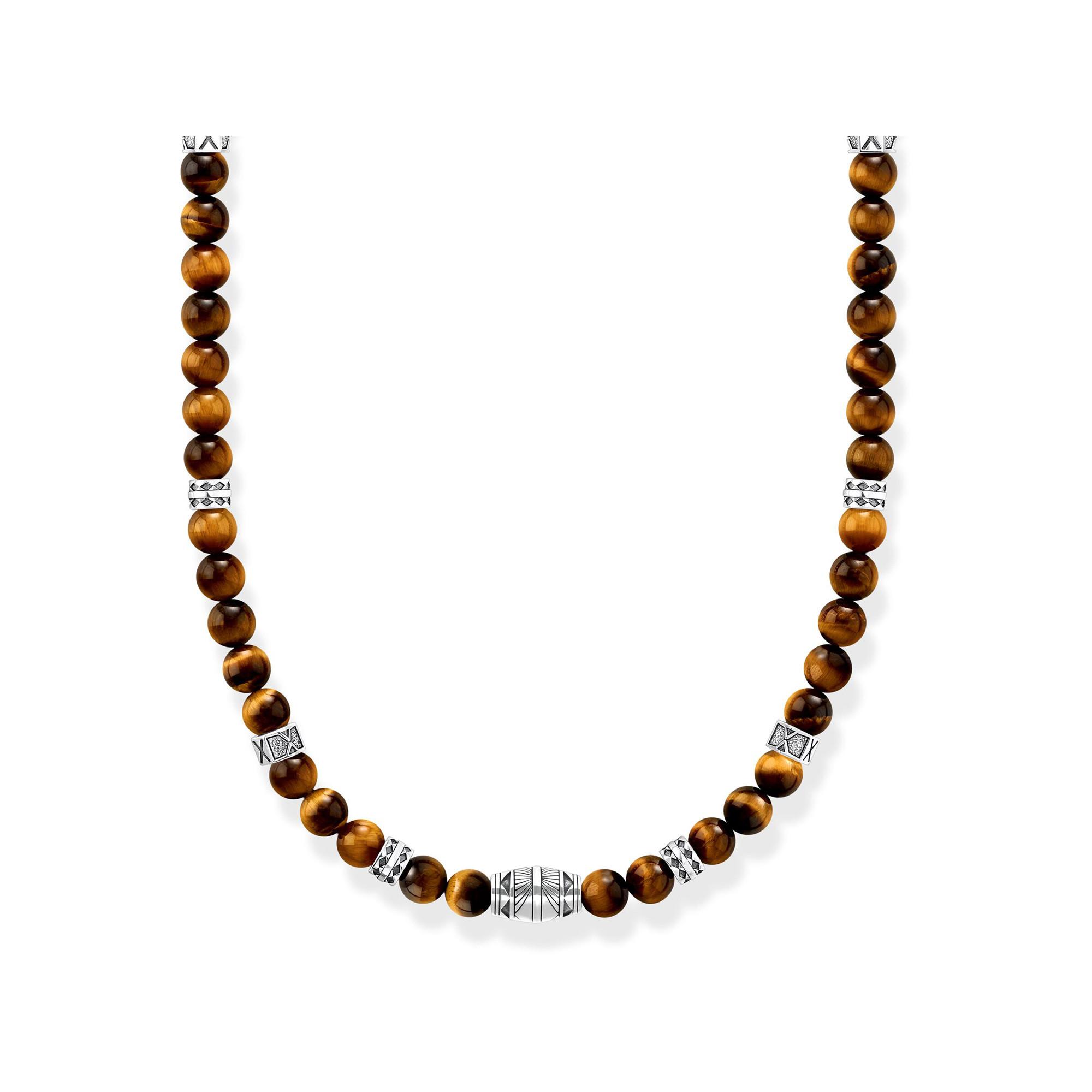 Image of Halskette Damen Braun 50 CM