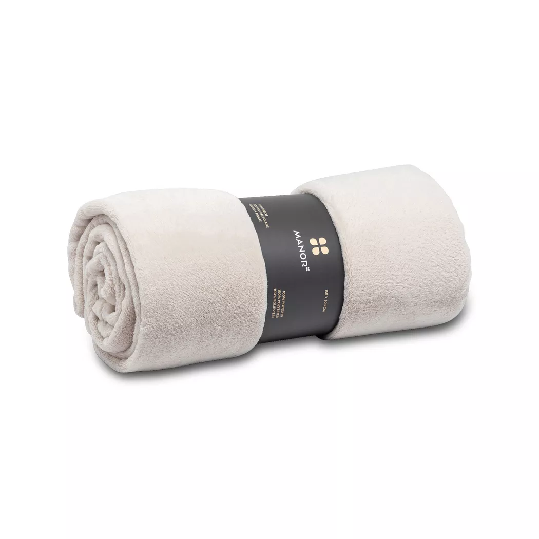 Manor - Fleece Decke, 150x200cm, Greige