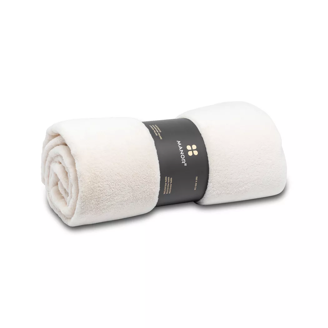 Manor - Fleece Decke, 150x200cm, Weiss