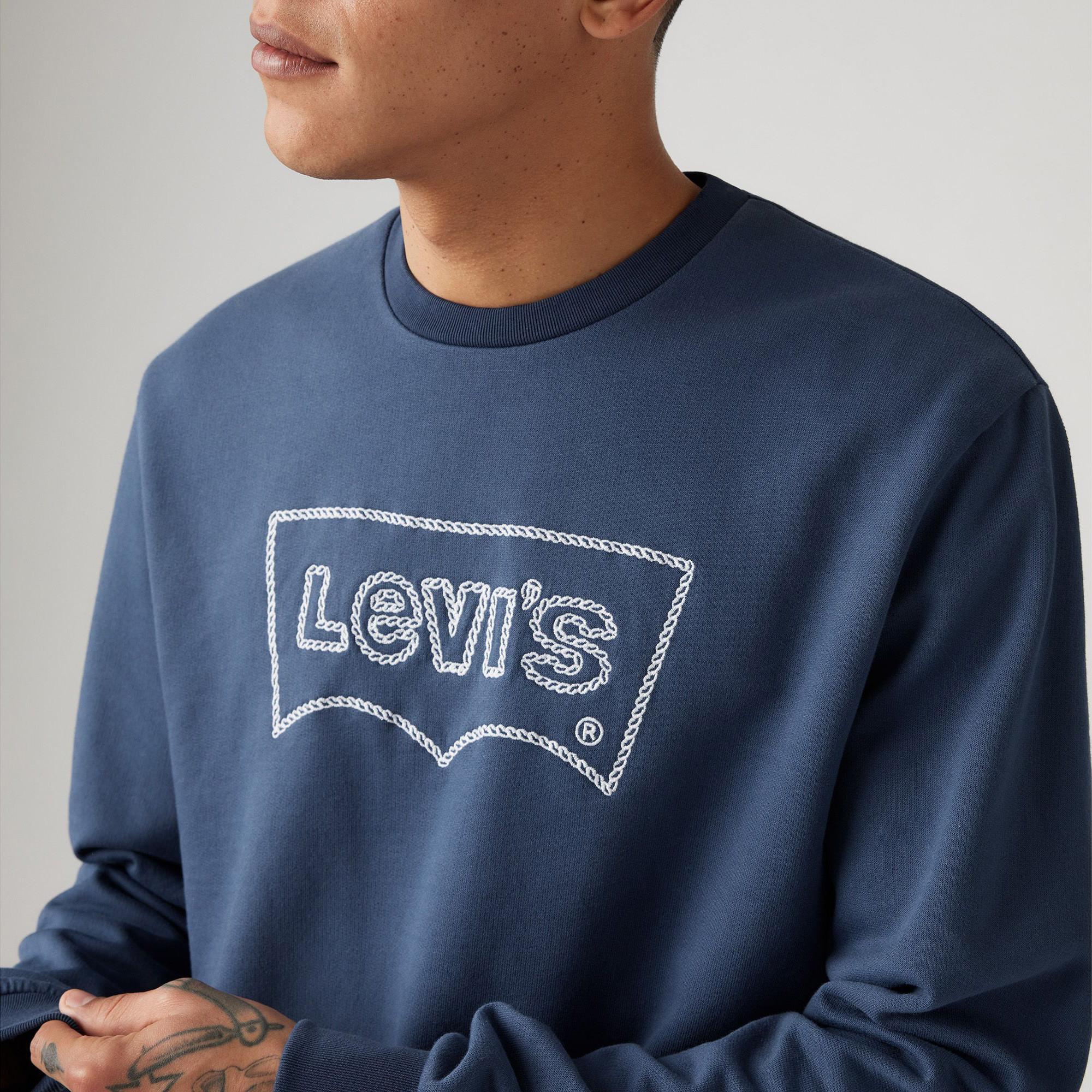 Levi's® STANDARD GRAPHIC CREW BLUES Felpa 