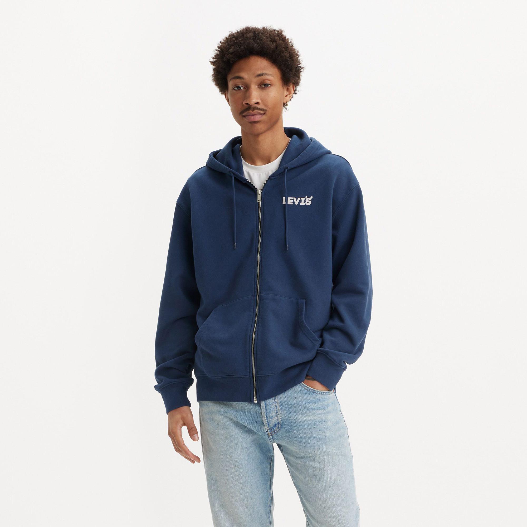 Levi's® RELAXED GRAPHIC ZIPUP BLUES Sweatjacke 