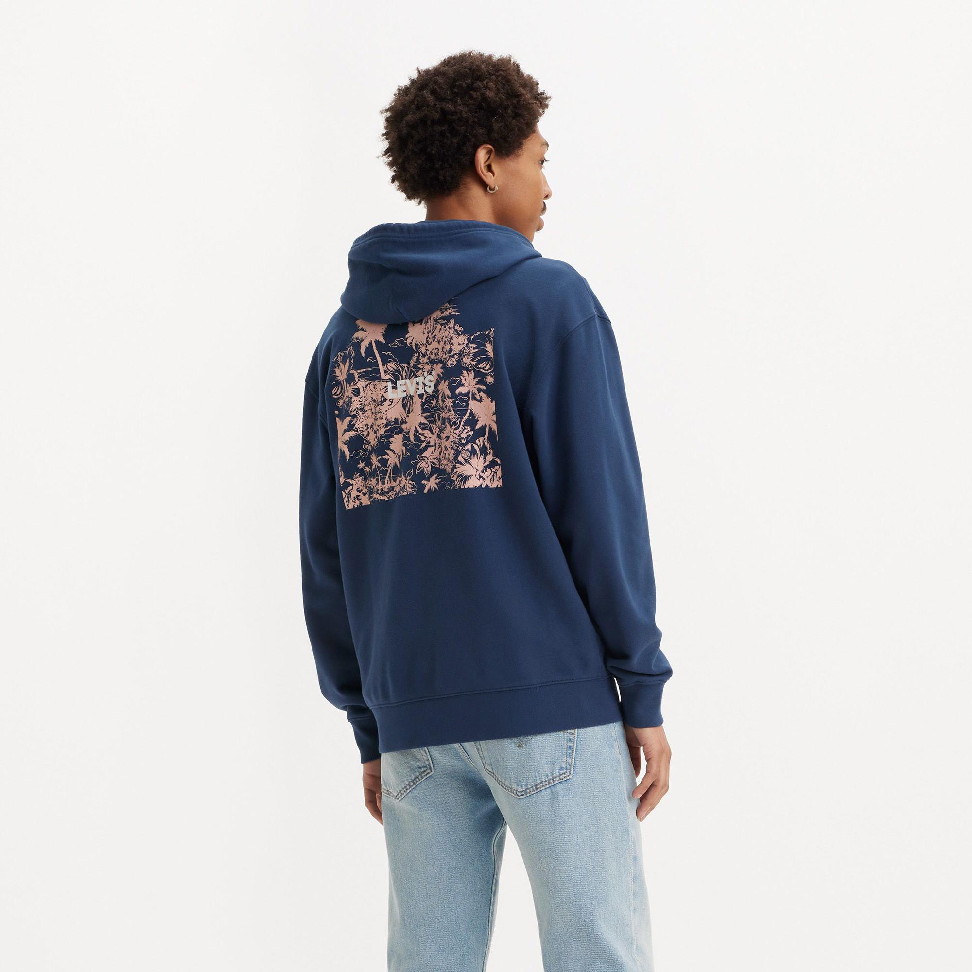 Levi's® RELAXED GRAPHIC ZIPUP BLUES Sweatjacke 