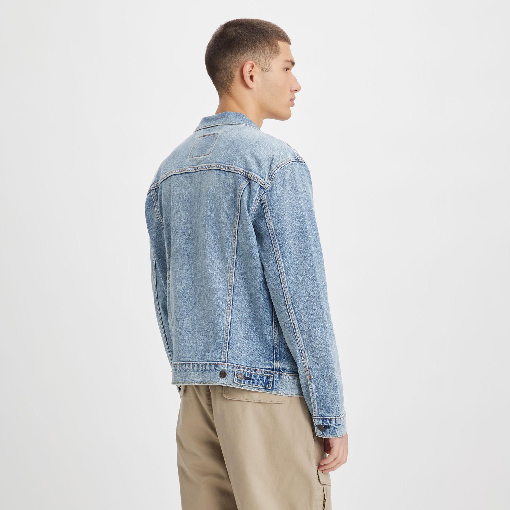 Levi's® THE TRUCKER JACKET LIGHT INDIGO - FLAT FINISH Giacca di jeans con bottoni 