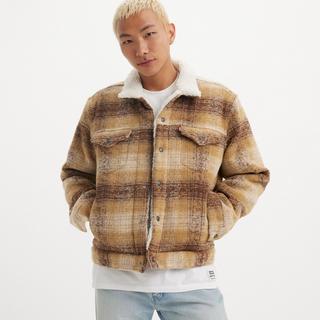 Levi's® PLAID TYPE3 SHERPA TRUCK NEUTRALS Doudoune à capuche 