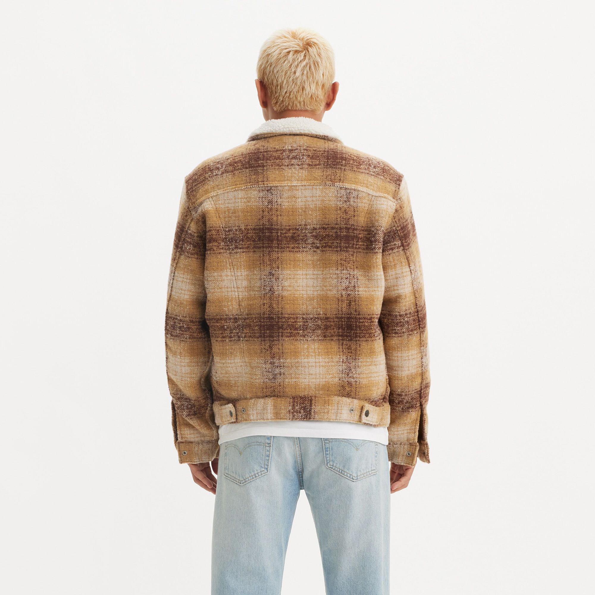 Levi's® PLAID TYPE3 SHERPA TRUCK NEUTRALS Doudoune à capuche 