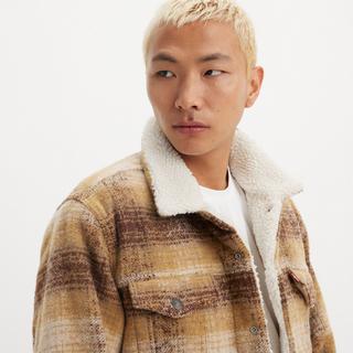 Levi's® PLAID TYPE3 SHERPA TRUCK NEUTRALS Doudoune à capuche 