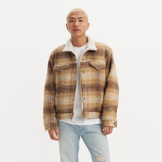 Levi's® PLAID TYPE3 SHERPA TRUCK NEUTRALS Doudoune à capuche 