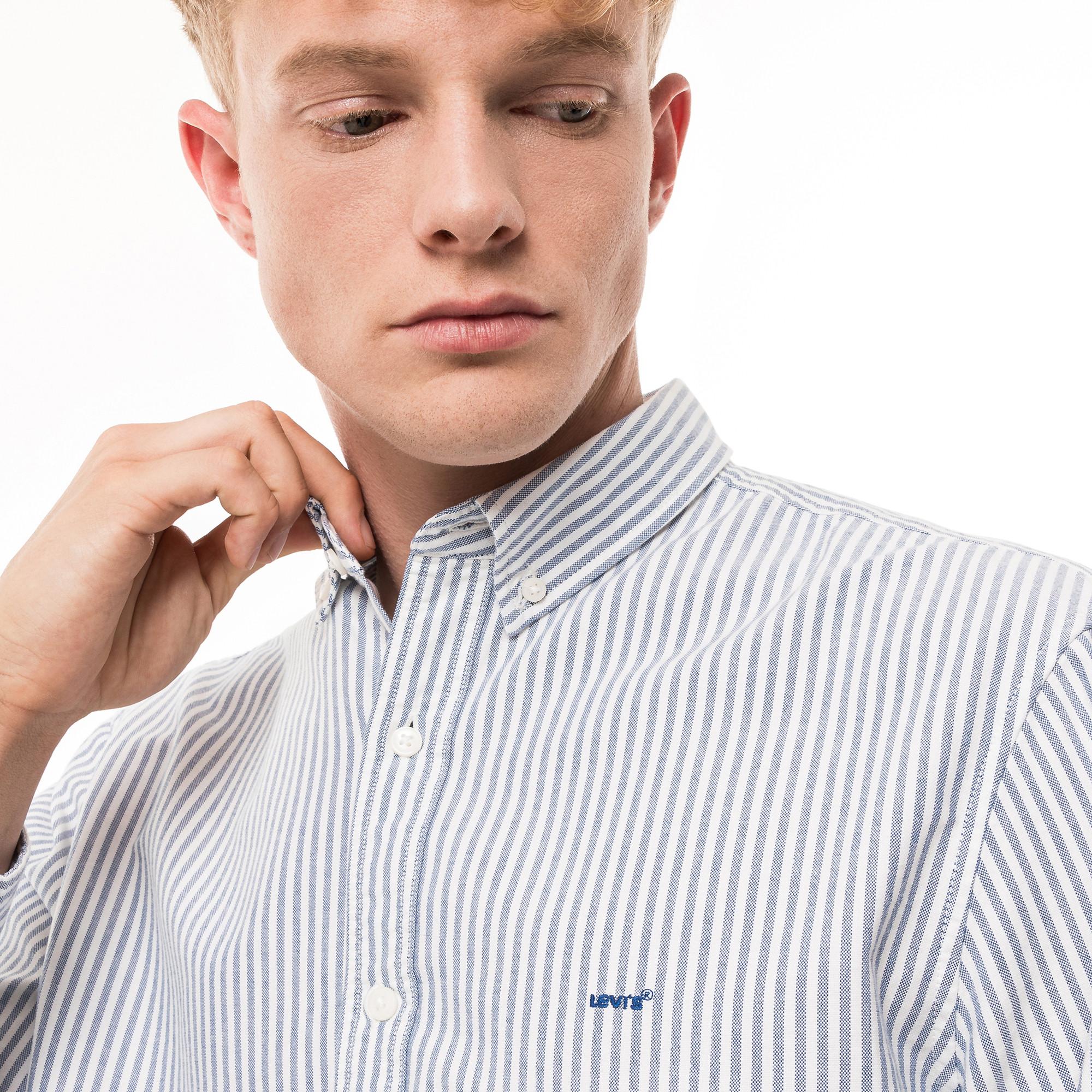 Levi's® Camicia a maniche lunghe a righe con colletto button-down  