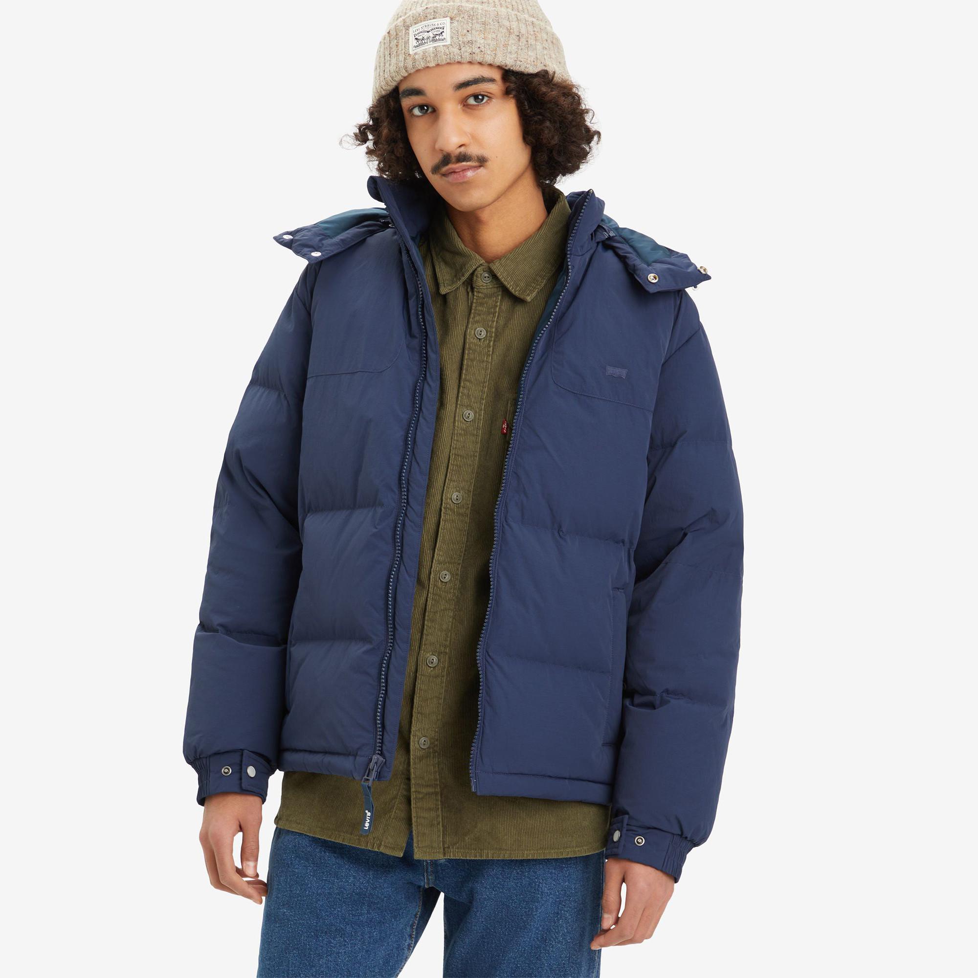 Levi's® ROCKRIDGE SHORT PUFFER BLUES Doudoune à capuche 