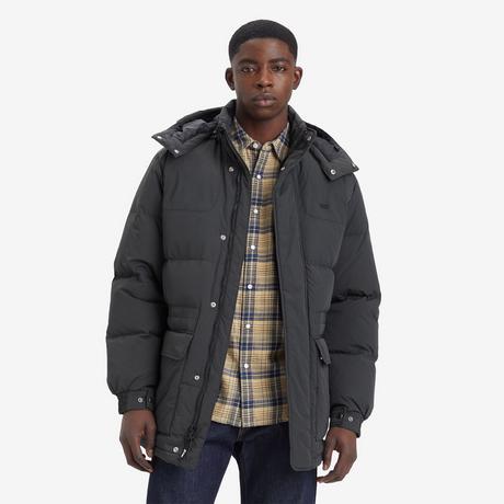 Levi's® ROCKRIDGE MID PUFFER BLACKS Daunenjacke mit Kapuze 